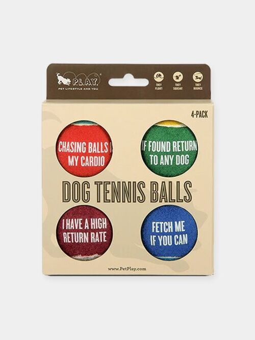 Dog Tennis Ball - 4 Pack