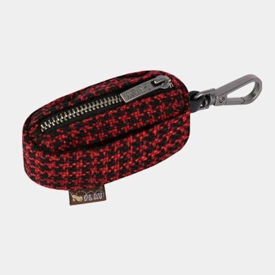 Poop Bag Dispenser - Houndstooth Red/Black