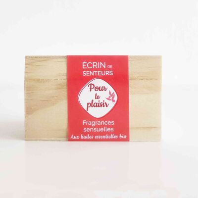 Caja de aromas Caja de madera "Para el placer"