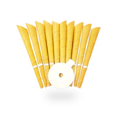 10 Conical Organic Ear Candles