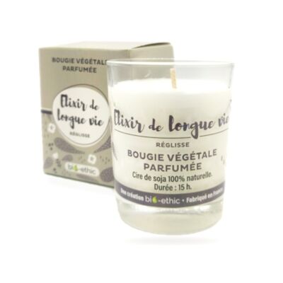 Vegetable candle scented with liquorice "elixir of long life"