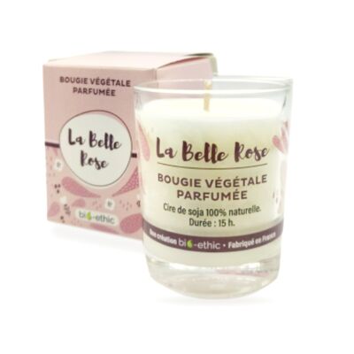 Scented vegetable candle The beautiful rose