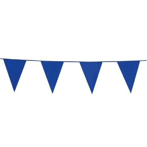 Bunting PE 10m blue size flags: 20x30cm