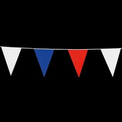 Bunting PE 10m red/white/blue size flags: 20x30cm