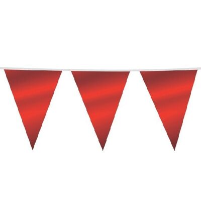 Giant bunting metallic 10m ruby red size flag: 30x45cm