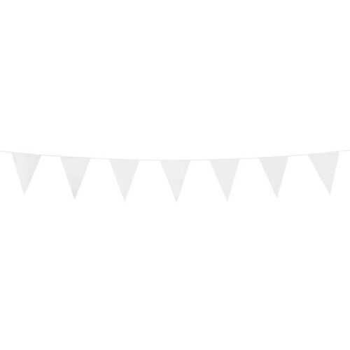 Bunting PE 3m white size flags:10x15cm