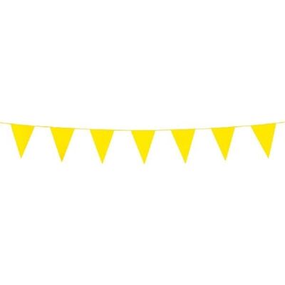 Banderines PE 3m amarillo tamaño banderas: 10x15cm
