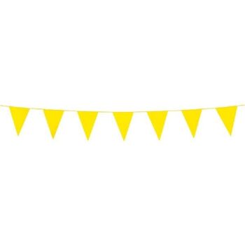 Bunting PE 3m jaune taille drapeaux: 10x15cm