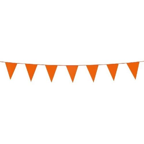 Bunting PE 3m orange size flags:10x15cm