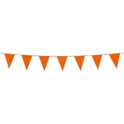 Bunting PE 3m orange taille drapeaux: 10x15cm
