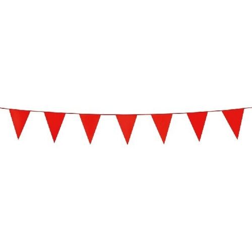 Bunting PE 3m red size flags:10x15cm
