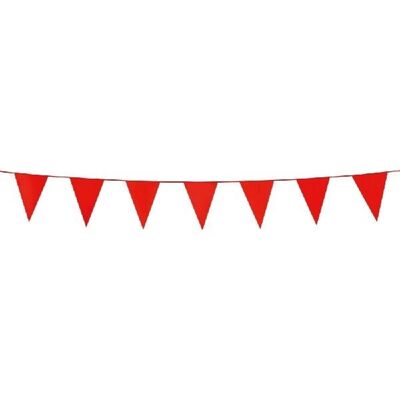 Bunting PE 3m drapeaux de taille rouge: 10x15cm