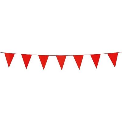 Bunting PE 3m rote Flaggen: 10x15cm