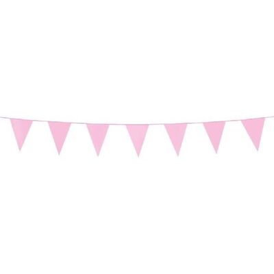 Bandierine rosa in PE da 3 m: 10x15 cm