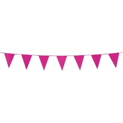 Bunting PE 3m hot pink size flags:10x15cm