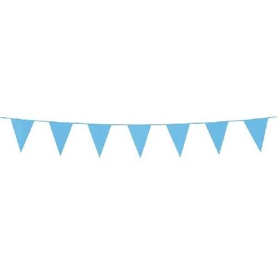 Bunting PE 3m baby blue size flags:10x15cm