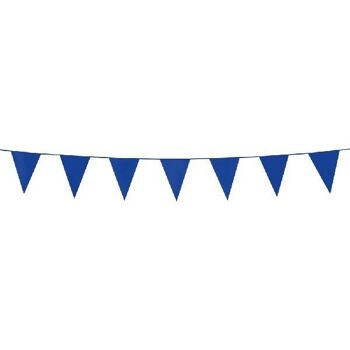 Bunting PE 3m bleu taille drapeaux:10x15cm