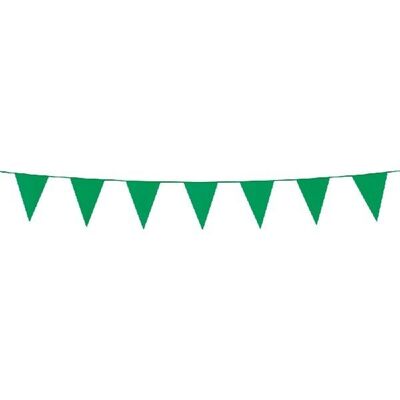 Bunting PE 3m green size flags:10x15cm