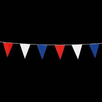 Bunting PE 3m red/white/blue size flags:10x15cm