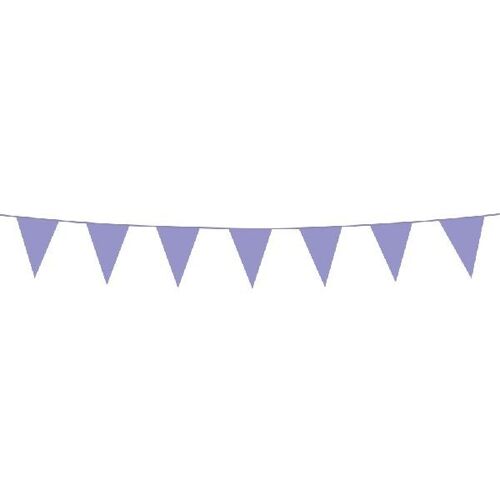 Bunting PE 3m lilac size flags: 10x15cm