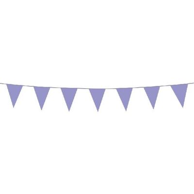 Bunting PE 3m banderas tamaño lila: 10x15cm