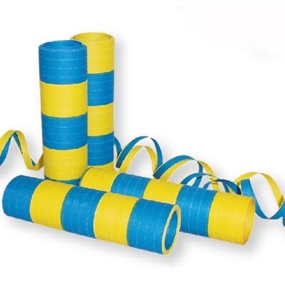 Streamers 20x 4m flameproof yellow/blue