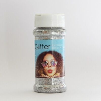 100 grammi glitter argento