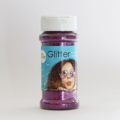 100 grammi glitter viola
