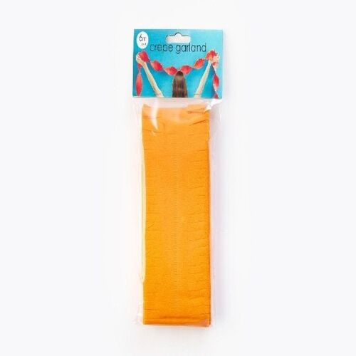 Crepe Garland 6m orange