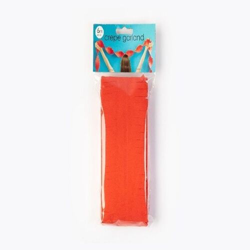 Crepe Garland 6m red