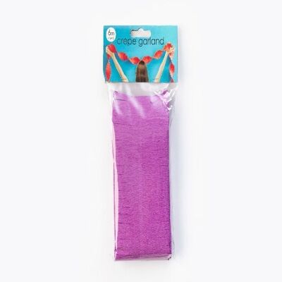 Crepe Garland 6m purple