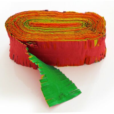 Crepe Garland 24m flameproof red-yellow-yellow-green