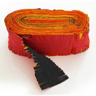 Crepe Garland 24m flameproof red-yellow-yellow-black