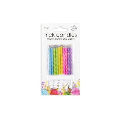 10 candele magiche colori misti