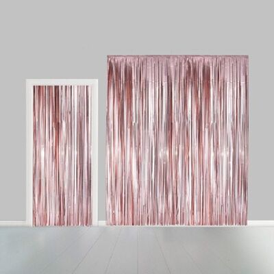 Partycurtain 100x240cm flame retardent rose gold