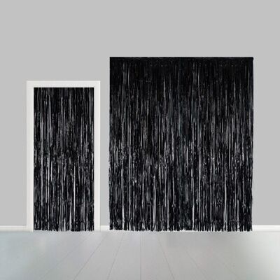 Partycurtain 100x240cm flame retardent black