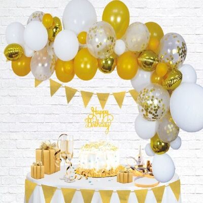 Kit de decoración de globos dorado