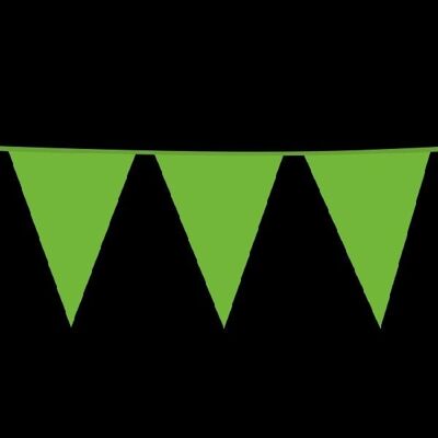 Guirlande géante PE 10m vert clair taille drapeau : 30x45cm