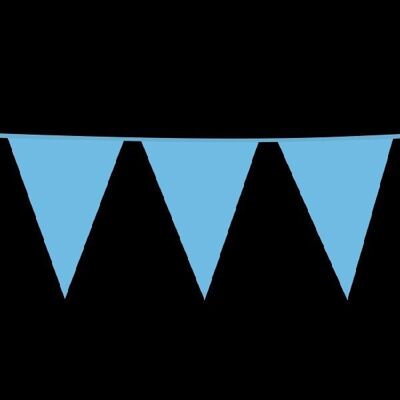 Giant bunting PE 10m baby blue size flag: 30x45cm