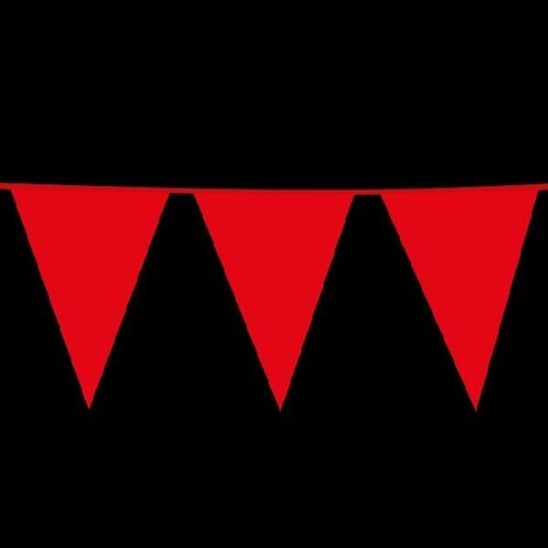 Giant bunting PE 10m red size flag: 30x45cm