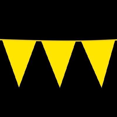 Giant bunting PE 10m yellow size flag: 30x45cm