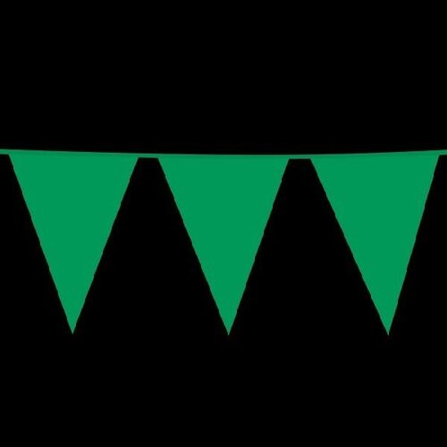 Giant bunting PE 10m green size flag: 30x45cm