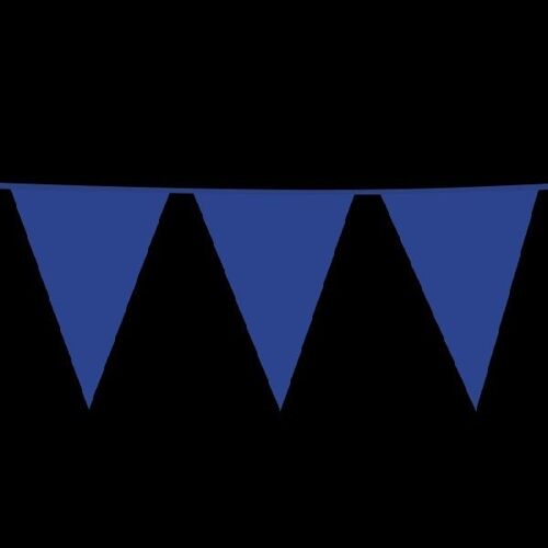 Giant bunting PE 10m blue size flag: 30x45cm