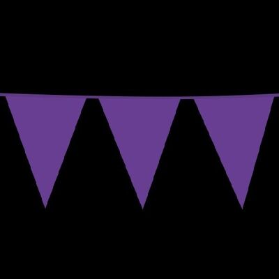 Giant bunting PE 10m purple size flag: 30x45cm