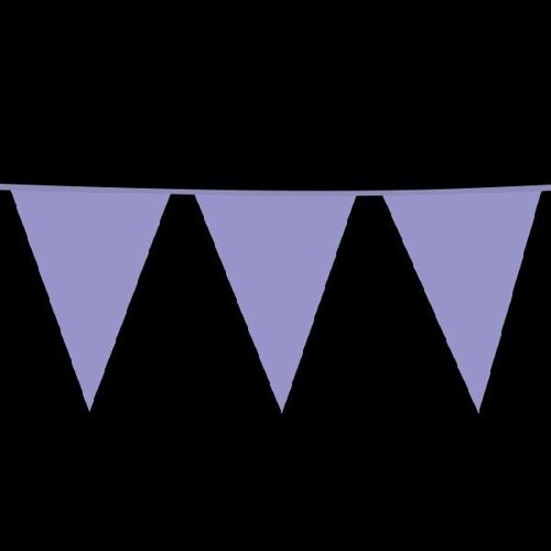 Giant bunting PE 10m lilac size flag: 30x45cm