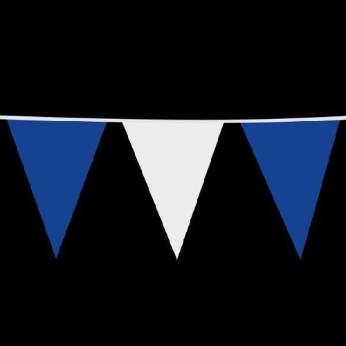 Giant bunting PE 10m blue/white size flag: 30x45cm