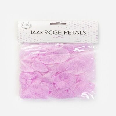 144 pétales de rose lilas