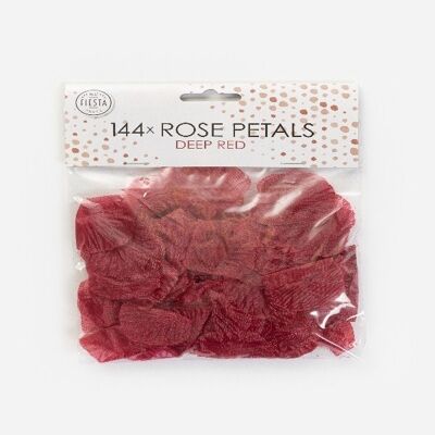 144 Rose petals deep red