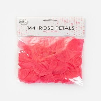 144 Pétales de rose rose vif