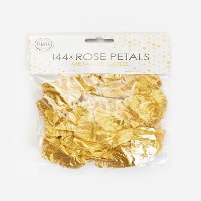 144 Rose petals metallic gold